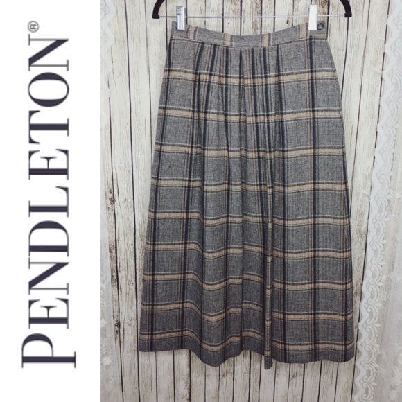 Pendleton Dresses & Skirts - Pendleton Vintage Virgin Wool Pleated Midi Skirt